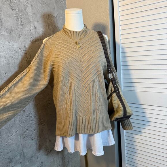 Preppy Soft Tan Knit Sweater - Picture 5 of 7